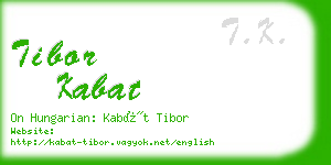 tibor kabat business card